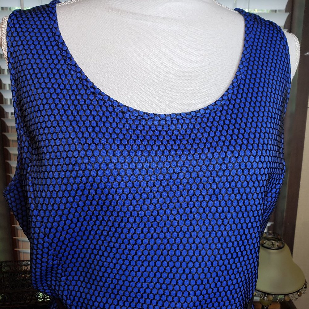 Lane Bryant Blue Fit & Flare Tank Dress Womens 18 1X Curvy Plus Party Flirty Fun